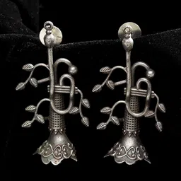 Anouk Silver Plated Contemporary Drop Earrings-16