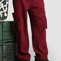 Beyoung Men Original Baggy Fit Wrinkle Free Cargos Trouser-image-44