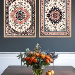 Kotart Set Of 2 White & Pink Wood Floral and Botanical Wall Paintings-picture-16