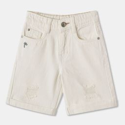 R&B Boys Regular Fit Mid-Rise Cotton Denim Shorts-image-83
