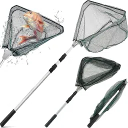 Telescopic Foldable Fishing Landing Net Aluminum Handle Ponds Carp Trout Aquarium Fish Net-20