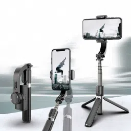 Jaggo Lal Stable Q08 Gimbal Black Sleek Design 3 Axis Gimbal for Mobile, Camera-26