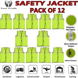 foot trends Safety Jacket Reflective High Visibility (PACK OF 12) Safety Jacket-picture-31