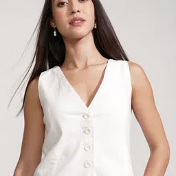 CHIC BY TOKYO TALKIES V Neck Waistcoat-picture-0
