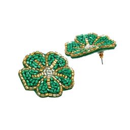 Sangria Artificial Beaded Floral Shaped Studs image 5