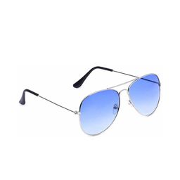 REDEX Unisex Blue Lens & Silver-Toned Aviator Sunglasses with-10