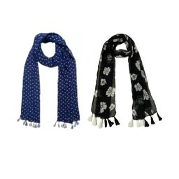StoleVilla Multicoloured Floral Chiffon Stoles-image-73