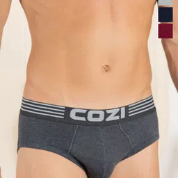 Lux Cozi Men Pack Of 4 Pure Cotton Basic Briefs COZI_1121_LUXURY_AST_4PC-26