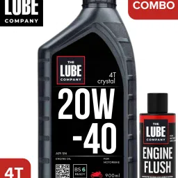 Crystal Combo | 20W-40 4T Engine oil + Engine Flush | API SN | Engine oil for Motorbikes | High Performance Engine Oil-image-21