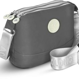 Grey Men & Women Sling Bag Women's Small Nylon Lightweight Crossbody Shoulder Bag-image-105