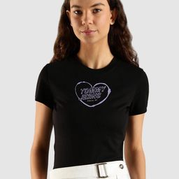 Tommy Hilfiger Europe Brand Logo Printed Slim Fit Cotton T-Shirt-image-15