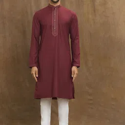 Arihant Rai Sinha Men Solid Silk Kurta with Churidar-image-16