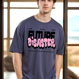 SMARTEES Typography Printed Oversize Cotton T-shirt-image-97