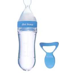 1st Step Infants Kids Blue & Transparent Solid Food Feeders-image-23