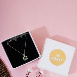 Bishty Fashion Silver-Plated Cubic Zirconia-Studded Stainless Steel Pendant With Chain-image-71