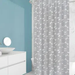 ArtzFolio White & Black Printed Waterproof Shower Curtains-15