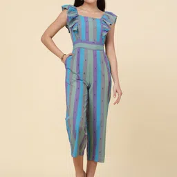 Anushil Women Striped Basic Jumpsuit-image-76