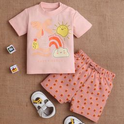MeeMee Kids Printed T-shirt with Shorts-58