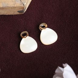 ELLE Gold-Plated Contemporary Drop Earrings-54
