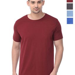 COLOR CAPITAL Unisex Pack Of 4 Cotton T-Shirts-image-52