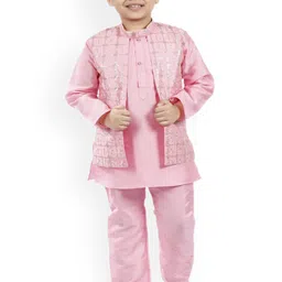 BAESD Boys Regular Sequinned Kurta with Pyjamas-0
