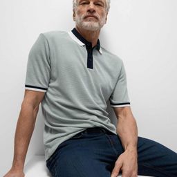 Marks & Spencer Men Striped V-Neck Pockets T-shirt-image-81