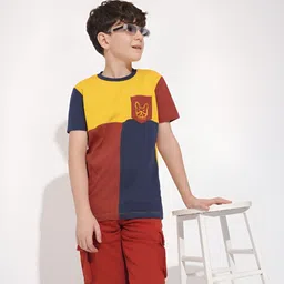 Jack & Jones Junior Boys Colourblocked Applique T-shirt-image-68