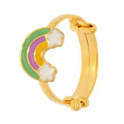 BHIMA 22K BIS Hallmark 916 Purity Yellow Gold Rainbow Kids Ring-83