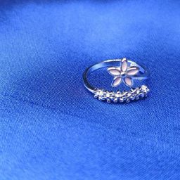 Panriya Blushing Bloom Sterling silver 925 Sterling Silver Cubic Zirconia Sterling Silver Plated Ring-image-48