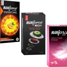 Orange, Double Apple And Bubblegum Flavoured Dotted Condom-image-97