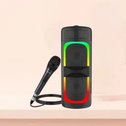 GUGGU Bluetooth (PORTABLE PARTY SPEAKER) With Karaoke Mic & RGB Lights, Bass SoundG362 40 W Bluetooth Party Speaker-picture-16