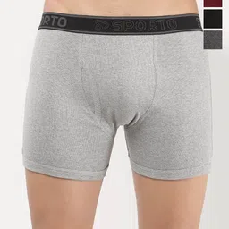 Sporto by Macho Pack Of 4 Cotton Mid Rise Trunks-picture-37
