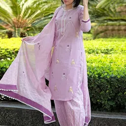 Anni Designer Women Ethnic Motifs Printed Regular Kurta with Salwar & With Dupatta-4