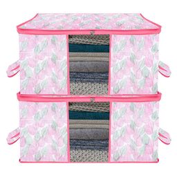 Kuber Industries Pink Set of 2 Regular Swab Storage Organisers-20