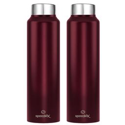 Speedex Maroon Set of 2 Stainless Steel Colourblocked Water Bottle-picture-3