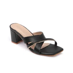 DressBerry Textured Party Block Sandals-picture-24