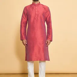 Arihant Rai Sinha Men Regular Pure Silk Kurta with Churidar-image-83