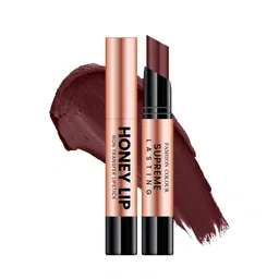 Fashion Colour Honey Lip Non Transfer Matte Bullet Lipstick - 3 g - Dark Violet - 301-14