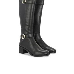 Delize Women Casual Block-Heeled Monk Straps Boots-image-89