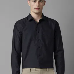Louis Philippe Men Spread Collar Solid Cotton Slim Fit Formal Shirt-image-54