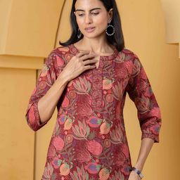 KEIYONA Women Ethnic Motifs Printed Pure Cotton Kurti-image-17