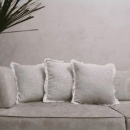 LUSHLYF Grey Set of 3 Square Cushion Covers-11