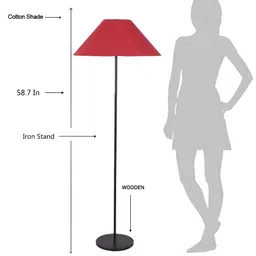 Devansh Red Frustum FloorLamps With Shade-17