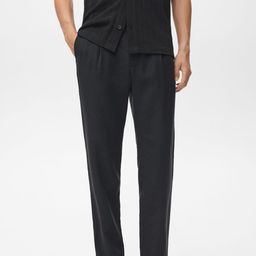 MANGO MAN Men Straight Fit Pleated Trousers-picture-41