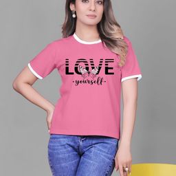 moda rapido Women Solid Round Neck Polyester Multicolor T-Shirt-picture-12