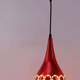 GAUVIK Maroon Printed Aluminium Ceiling Lamp-28