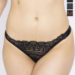 EROTISSCH Pack of 4 Mid Waist Lace Briefs PO4-3-image-29