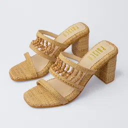 House of Prisca Open Toe Block Heel Sandals-16