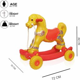 2 in 1 Horse Rider Rocker for Kids 1-3 Years Birthday Gift for Kids/Boys/Girls Rideons & Wagons Non Battery Operated Ride On-14