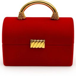 Red Rectangular Box For Keeping Jewelry Ring Vanity Box-image-6